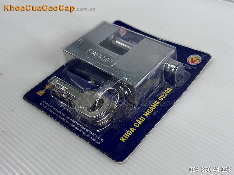 Khóa cầu ngang bằng thép Việt Tiệp 05208 - ảnh 3 Khóa cầu ngang bằng thép Việt Tiệp 05208 - ảnh 3