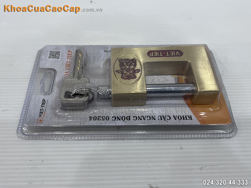 Khóa cầu ngang bằng đồng Việt Tiệp 05204 - ảnh 1 Khóa cầu ngang bằng đồng Việt Tiệp 05204 - ảnh 1