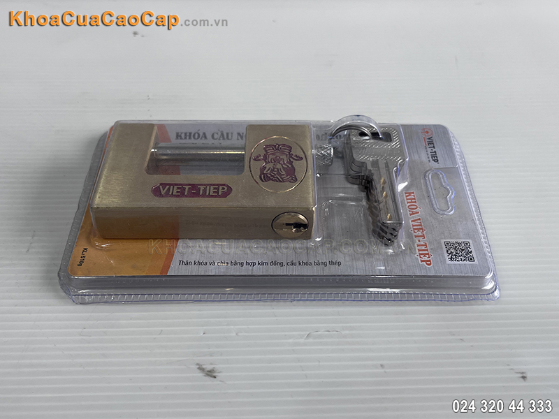 Khóa cầu ngang bằng đồng Việt Tiệp 05204 - ảnh 2 Khóa cầu ngang bằng đồng Việt Tiệp 05204 - ảnh 2