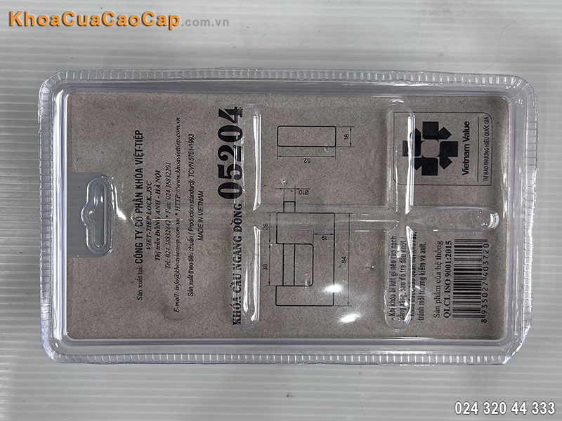 Khóa cầu ngang bằng đồng Việt Tiệp 05204 - ảnh 5 Khóa cầu ngang bằng đồng Việt Tiệp 05204 - ảnh 5