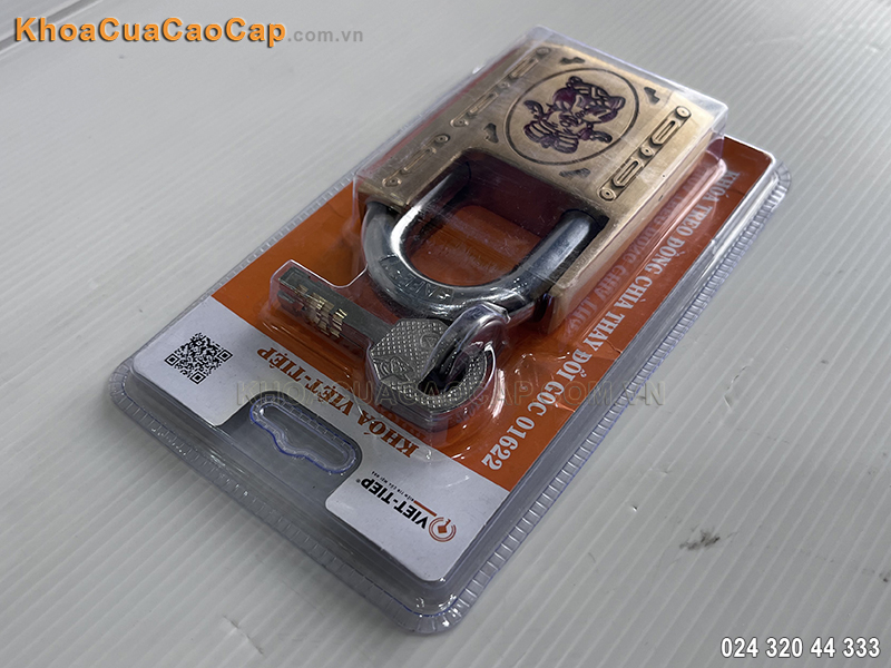 Khóa treo đồng chìa thay đổi góc Việt Tiệp 01622 - ảnh 2