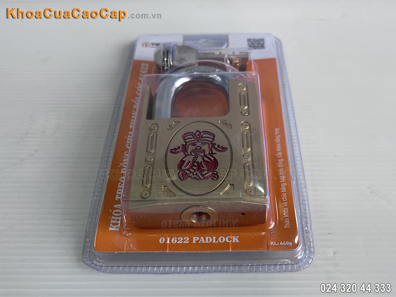 Khóa treo đồng chìa thay đổi góc Việt Tiệp 01622 - ảnh 4