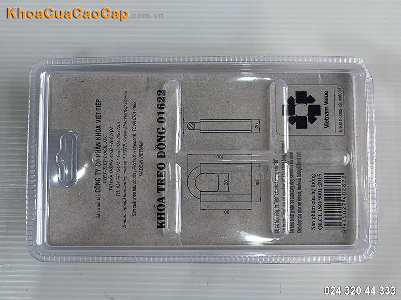 Khóa treo đồng chìa thay đổi góc Việt Tiệp 01622 - ảnh 5