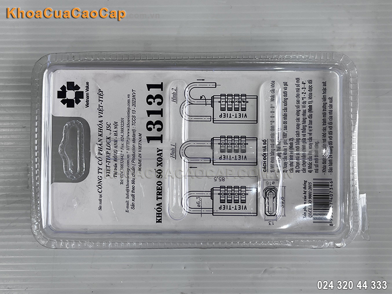 Khóa treo số xoay Việt Tiệp 13131 - ảnh 5 Khóa treo số xoay Việt Tiệp 13131 - ảnh 5