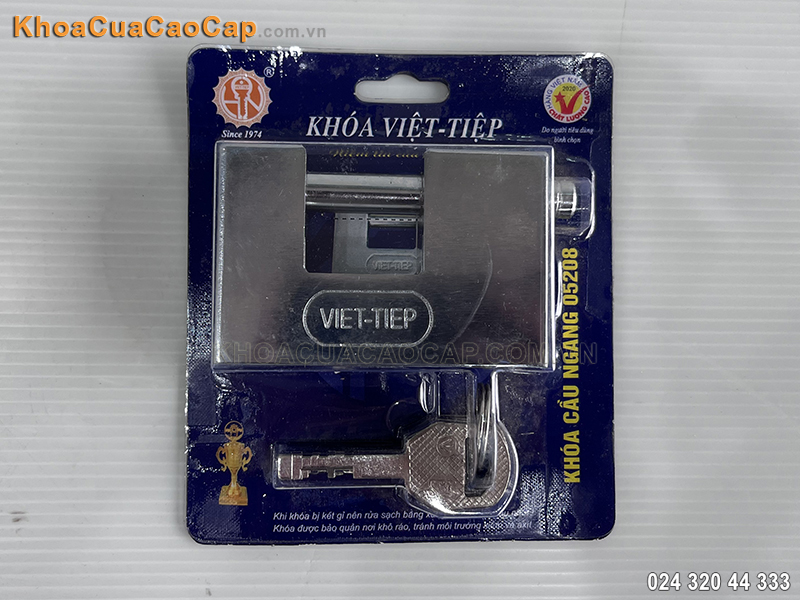 Khóa cầu ngang bằng thép Việt Tiệp 05208
