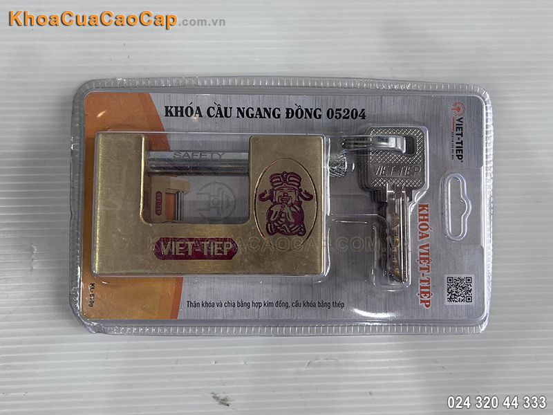Khóa cầu ngang bằng đồng Việt Tiệp 05204