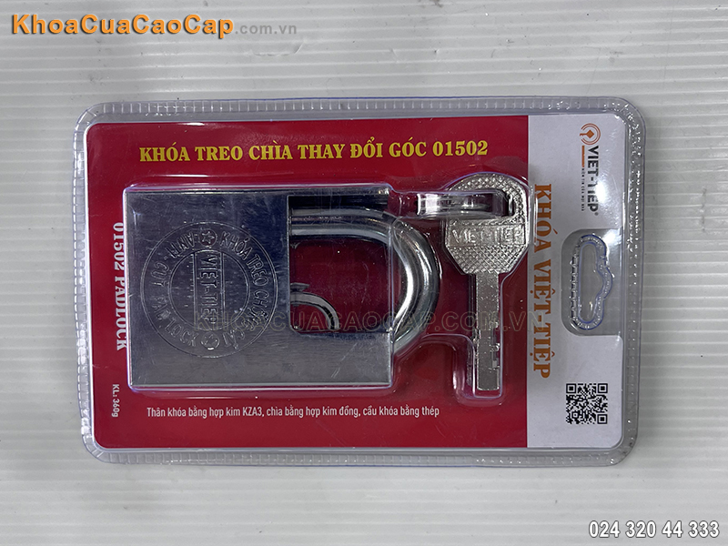 Khóa treo chìa thay đổi góc Việt Tiệp 01502