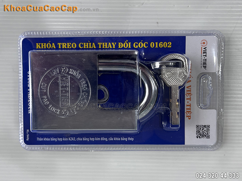 Khóa treo chìa thay đổi góc Việt Tiệp 01602