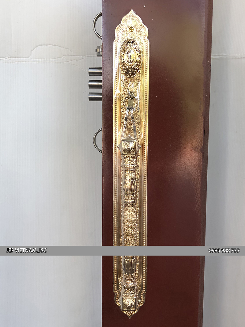 Khóa cửa đại sảnh bằng đồng mạ vàng JP-001-24K - 2